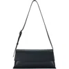 Madison West Clean Buckle Strap Shoulder Bag In Black