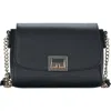 Madison West Flip Lock Flap Crossbody Bag In Black