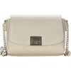 Madison West Flip Lock Flap Crossbody Bag In Sand