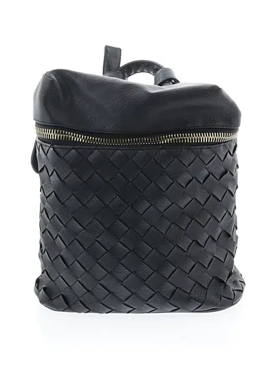 Pre-owned Madison West Leather Backpack In Black