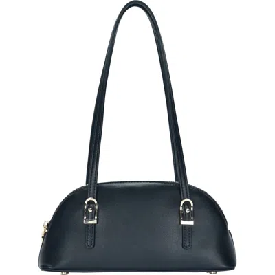 Madison West Mini Dome Shoulder Bag In Black