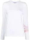 Madison.maison 3 Stripe Long-sleeved T-shirt In Weiss