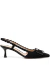 Madison.maison Atena 50mm Tweed Pumps In Black