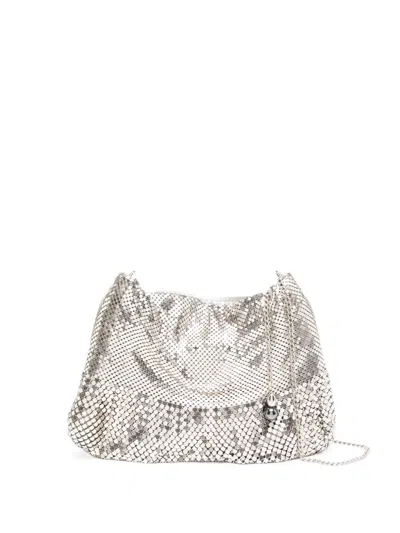 Madison.maison Ana Disco Mesh Crossbody Bag In Silber