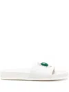 Madison.maison Athena Leather Flat Slides In White