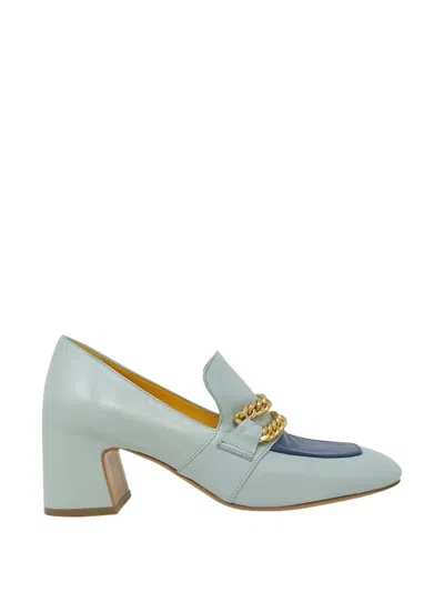 Madison.maison Chain-detail Leather Loafers In Blue