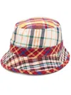 Madison.maison Check-pattern Cotton Bucket Hat In Red