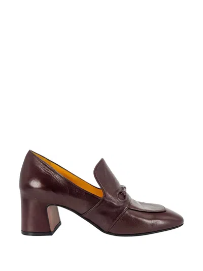 Madison.maison Hidden-bit Leather Loafers In Burgundy