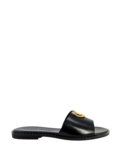 Madison.maison Horseshoe-buckle Sandals In Black