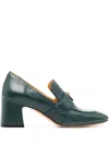 Madison.maison Lock 70mm Leather Pumps In Green