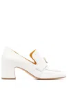 Madison.maison Lock 70mm Leather Pumps In White