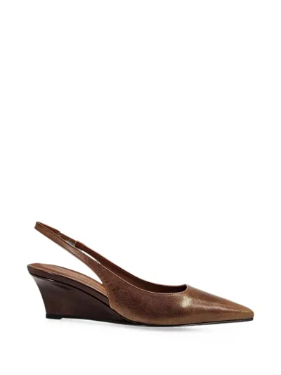 Madison.maison Loux Slingback Wedge Pumps In Brown