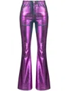 Madison.maison Metallic-effect Laminated Jeans In Pink