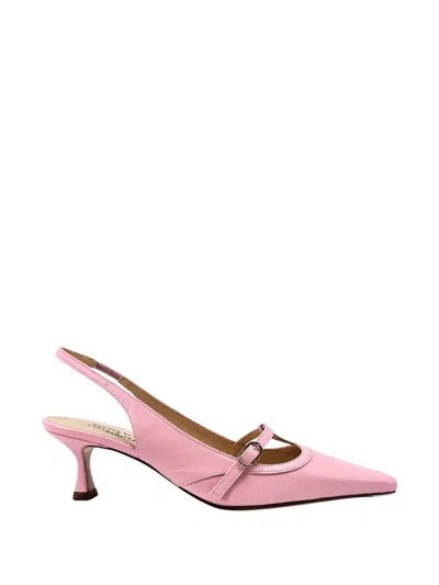 Madison.maison Penny Buckle-strap Slingback Pumps In Pink