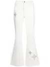 Madison.maison Star-print High-rise Flared Jeans In Weiss