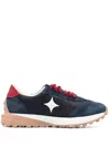 Madison.maison Star Suede-trimmed Sneakers In Blue