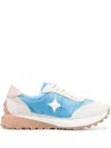 Madison.maison Star Suede-trimmed Sneakers In Blue