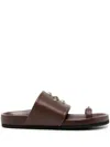 Madison.maison Tyche Chocolate Toe Ring Sandal In Brown