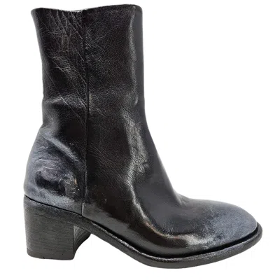 Madison.maison Women's Black Hand Rubbed Ankle Boot