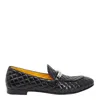 Madison.maison Women's Black Quilted Flat Loafer In Black
