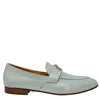 Madison.maison Women's Blue Seafoam Leather Lock Flat Loafer In Blue
