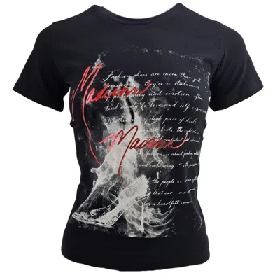 Madison.maison Women's Croc Shoe Black T-shirt In Blue
