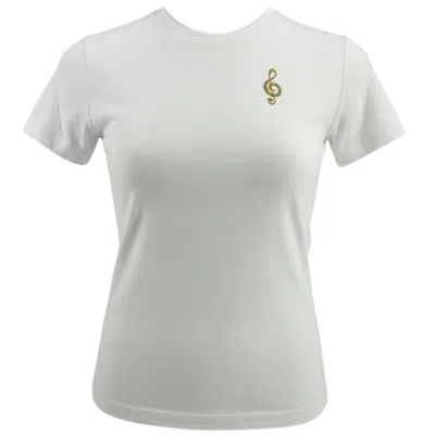 Madison.maison Women's Music Is The Answer White T-shirt