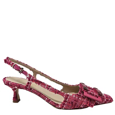 Madison.maison Women's Pink Atena Cherry Heel Slingback In Red