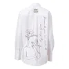 Madlen Women's Black / White Be Your Own Reason To Smile Hand Painted Oversized Shirt In Multi