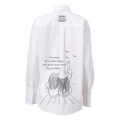 Madlen Women's Black / White Friendship Hand Painted Shirt In Multi