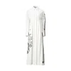 Madlen Women's Black / White Midnight Garden Hand Painted Dress In Black/white