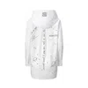 Madlen Women's Black / White Supergirl Hand Painted Hooded Shirt In Black/white