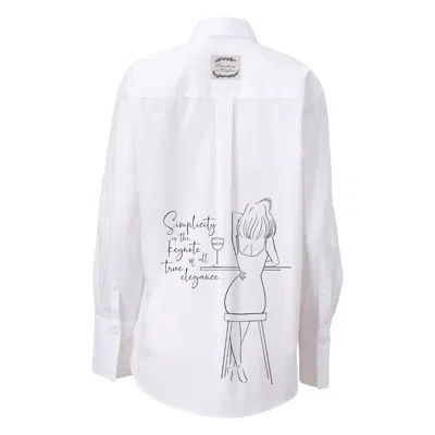 Madlen Women's Black / White True Elegance Hand Painted Shirt In Multi