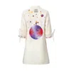 Madlen Women's White Little Prince Hand Painted Dress In White