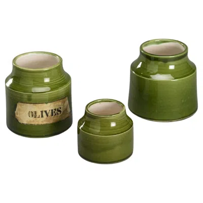Pre-owned Mado Jolain Green Ceramic Pot By , Mid-century Modern, France, 1960