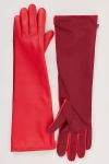 Mads Nørgaard Long Leather Gloves In Red