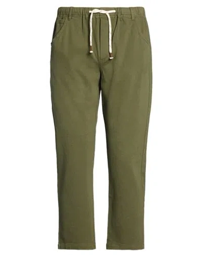 Madson Man Pants Military Green Size 34 Cotton, Elastane