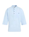 Madson Man Shirt Sky Blue Size M Cotton In Blue