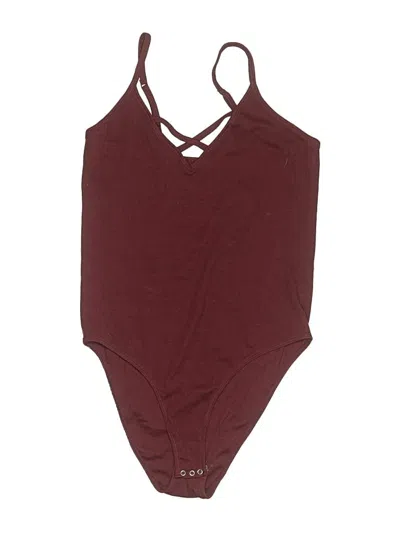 Pre-owned Mae Bodysuit In Burgundy