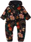 Maed For Mini Baby Black Fluffy Firefly Jumpsuit