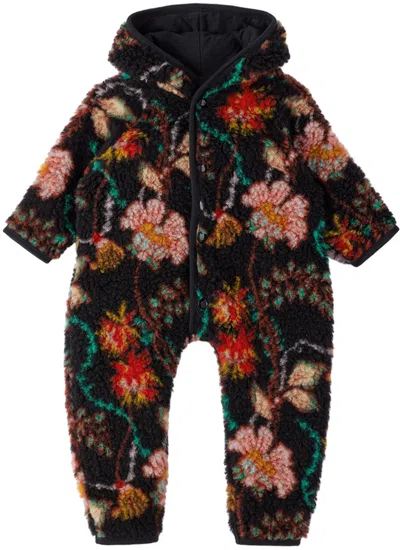 Maed For Mini Baby Black Fluffy Firefly Jumpsuit