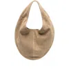 Maeden Market Tote Suede Leather Beige In Neutral