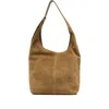 Maeden Monday Suede Shoulder Bag In Brown