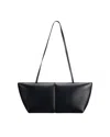 Maeden Boulevard Sling Leather Shoulder Bag In Black