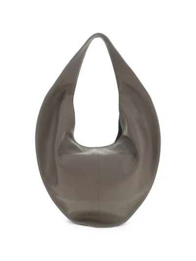 Maeden Large Market Pebbled Tote Bag In Gray