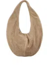 Maeden Suede Slouchy Tote Bag With Single Strap In Nude