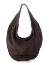 Maeden Market Tote Suede Leather Cocoa In Brown
