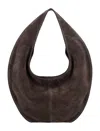 Maeden Market Tote Suede Leather Cocoa In Brown