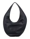 Maeden Rounded Nappa Leather Tote In Black