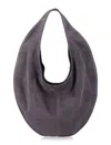 Maeden Suede Market Tote Curved Shape In Gray